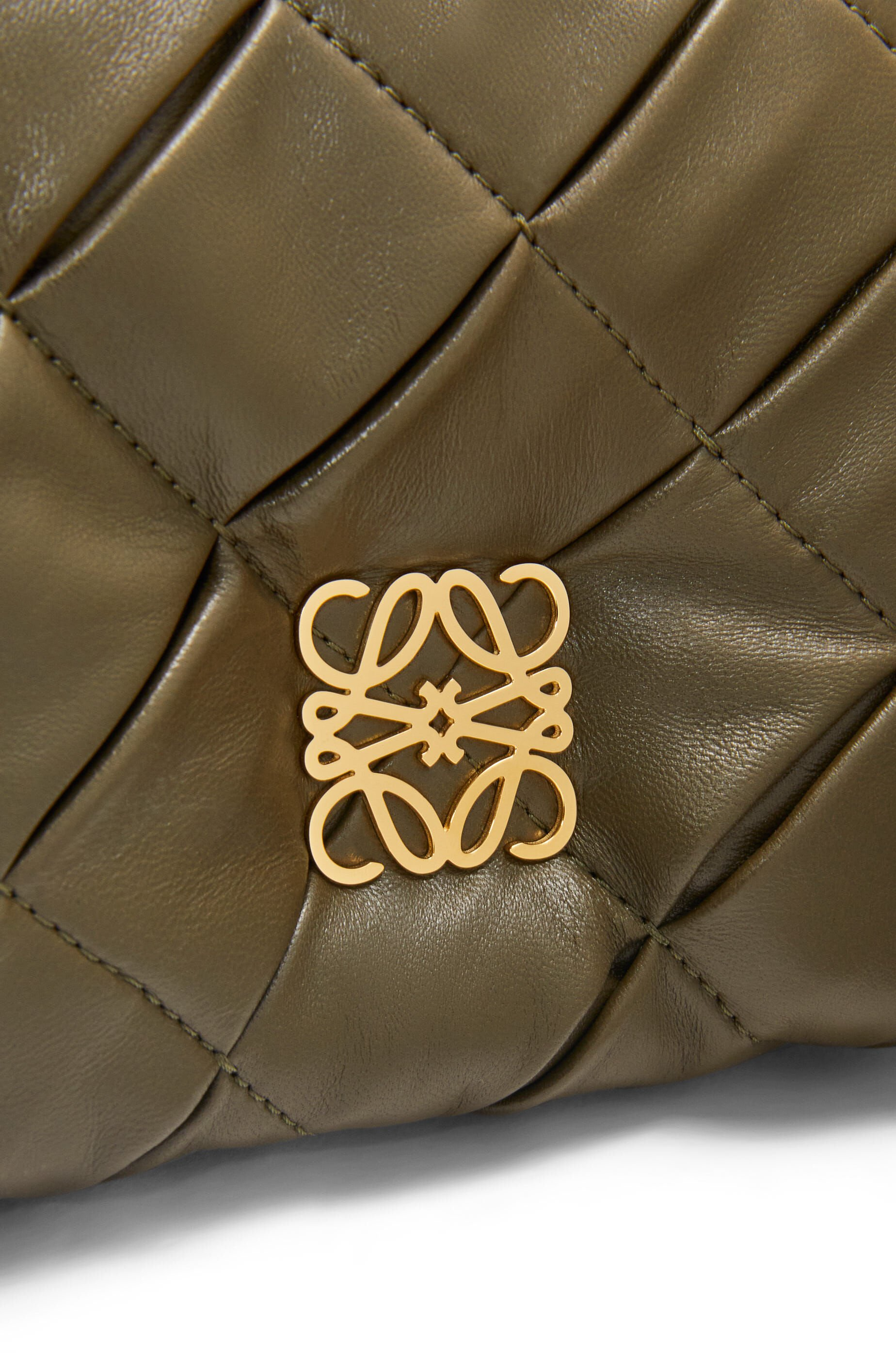 Mini Puffer Goya in pleated shiny nappa lambskin