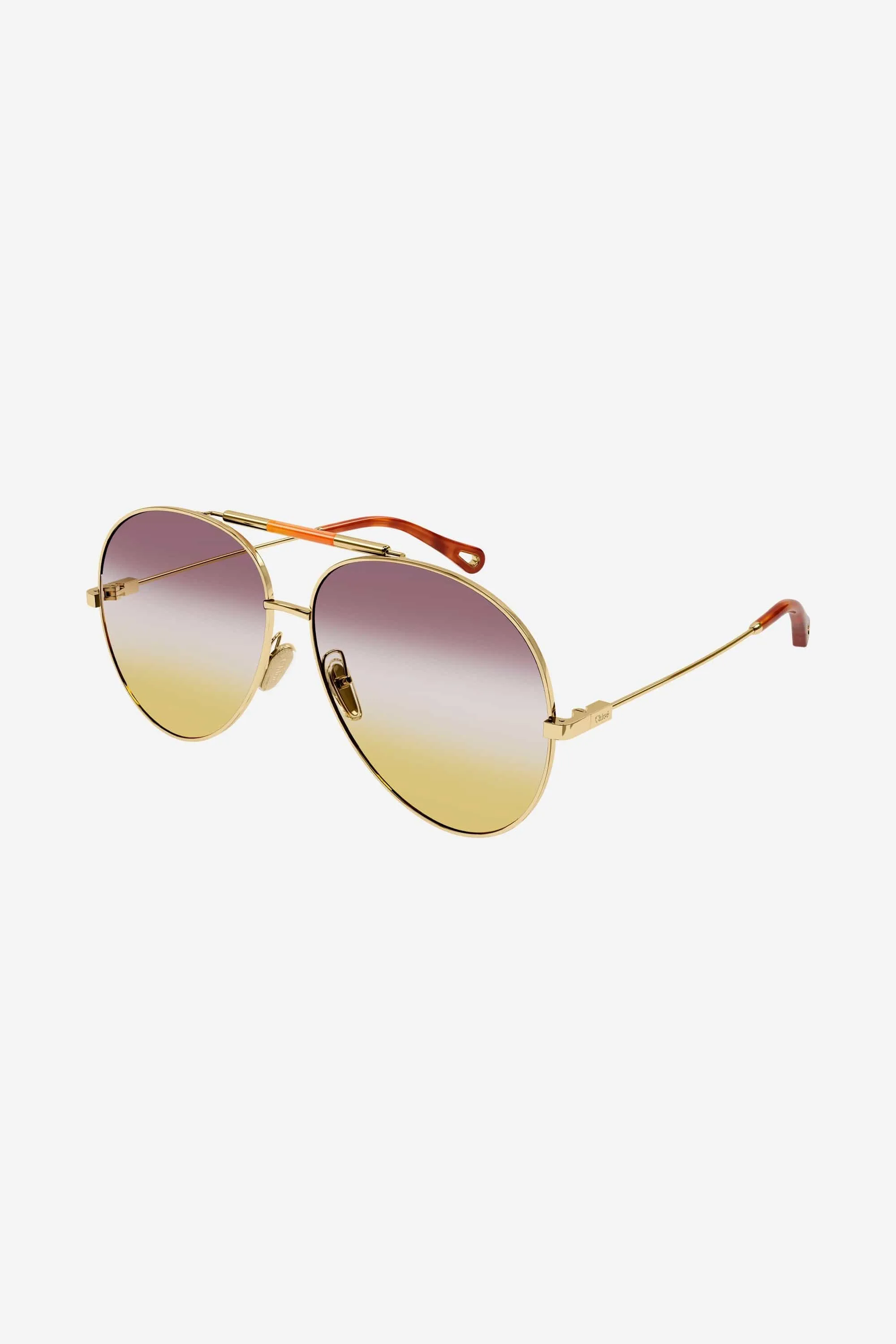Chloé metal pilot style sunglasses