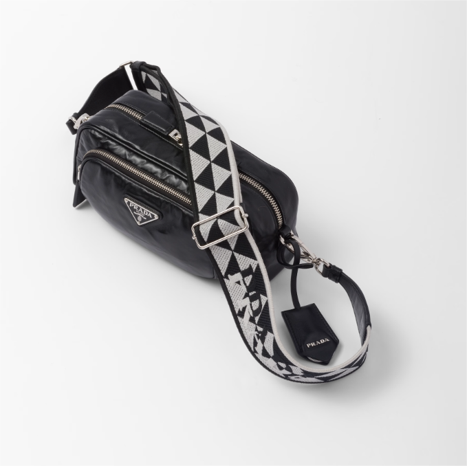 Prada Nappa antique leather multi-pocket shoulder bag