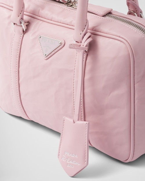 Prada Medium antique nappa leather top handle bag - Alabaster Pink