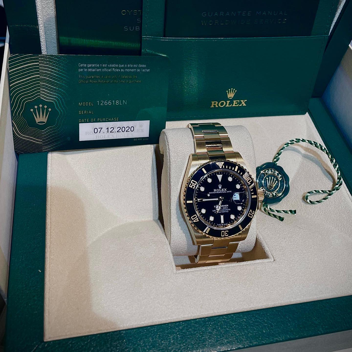 Rolex Perpetual Submariner m126618ln Series