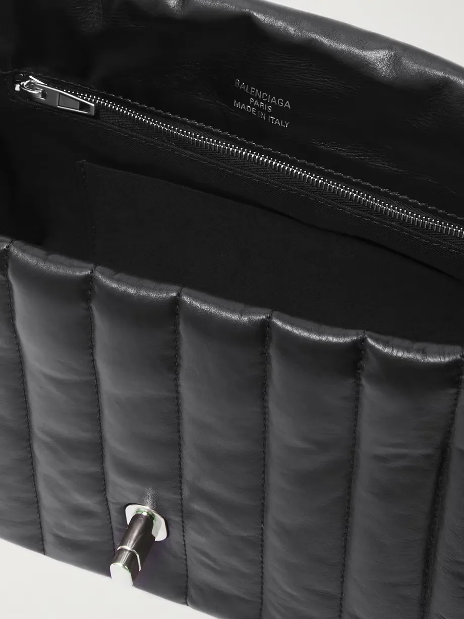 Monaco padded quilted leather shoulder bag