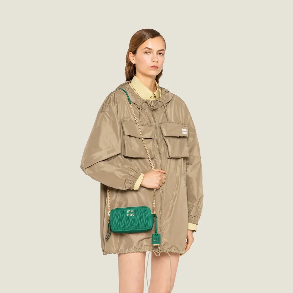 Matelassé nappa leather mini-bag 18cm