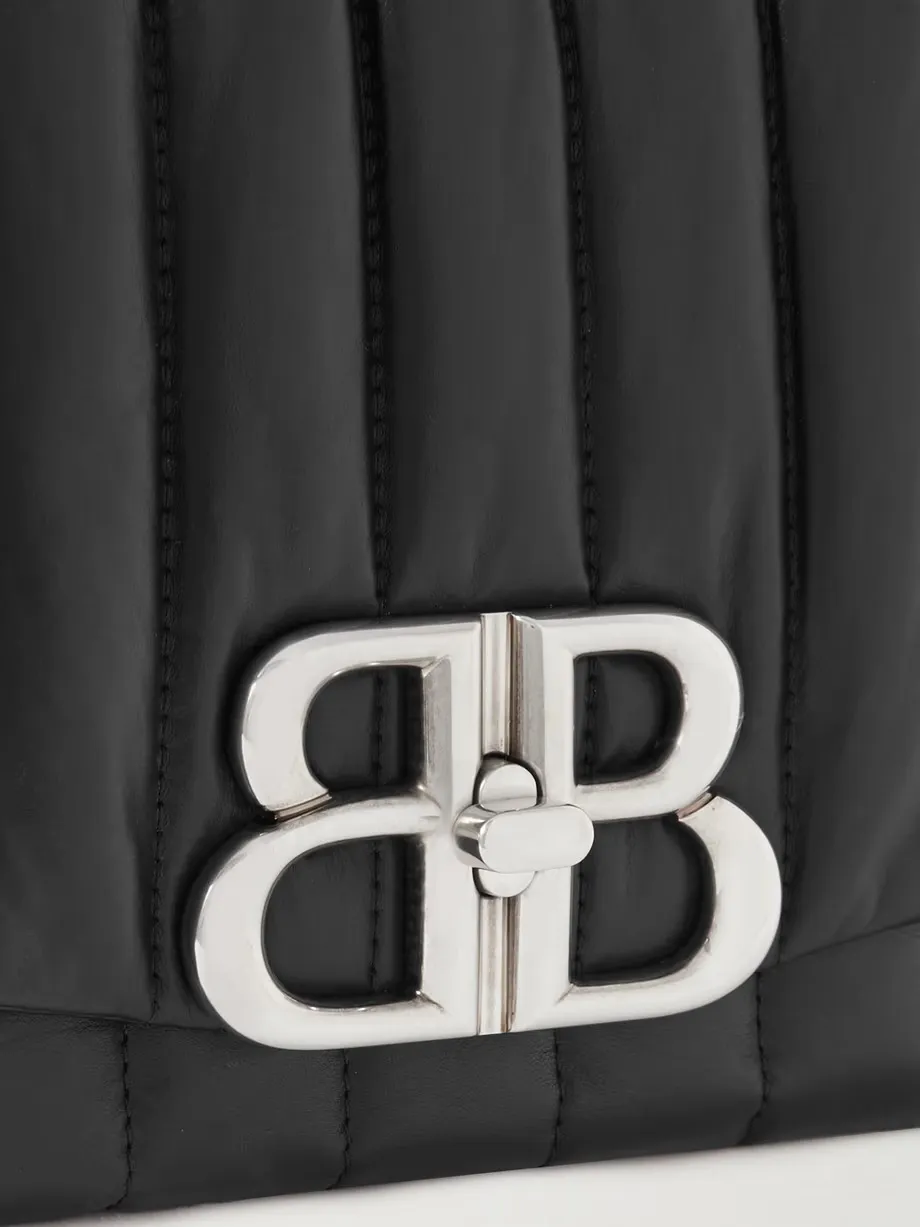 Monaco padded quilted leather shoulder bag