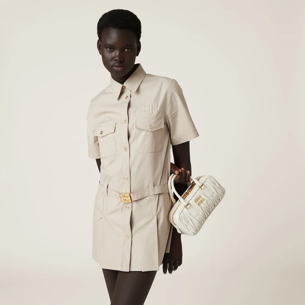 Arcadie matelassé nappa leather bag 22cm