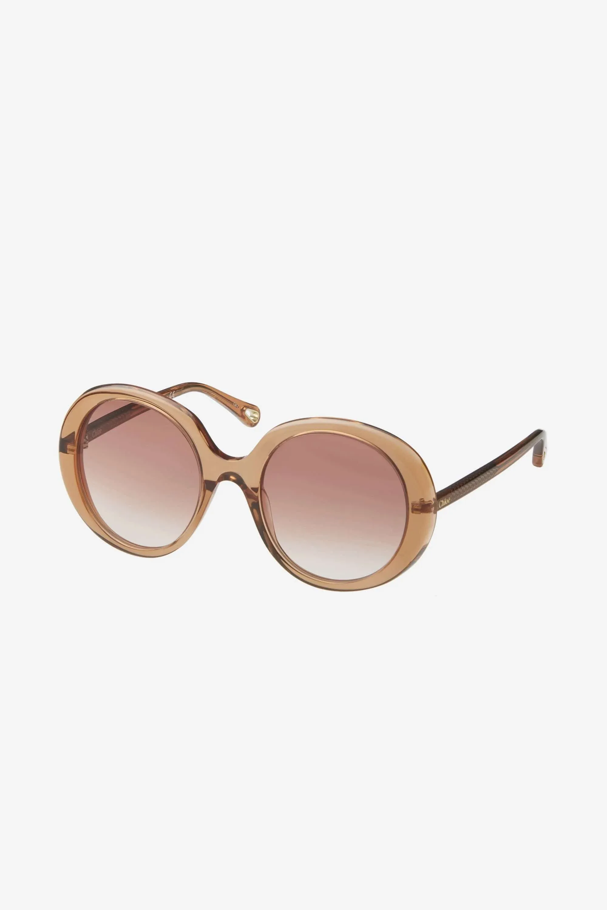Chloe easy to wear round sunglasses in orange bio acetate