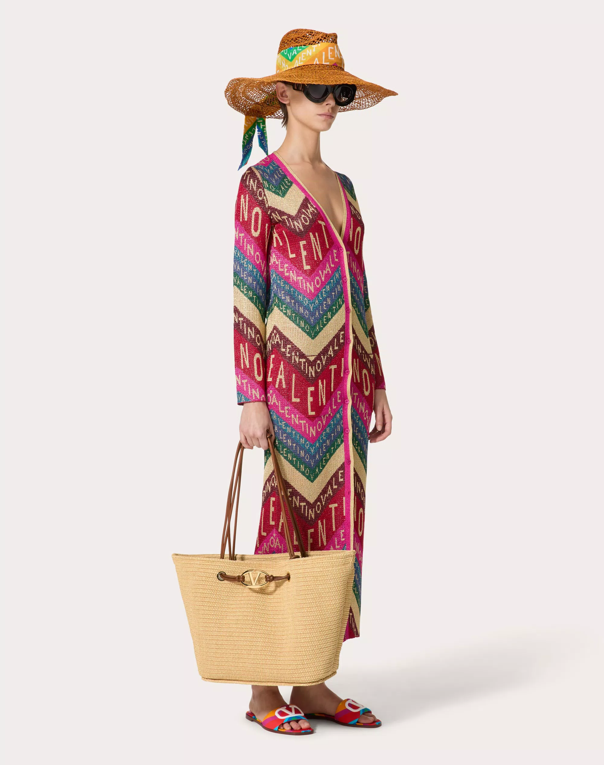 Valentino Garavani Escape Large Raffia Shopping Bag