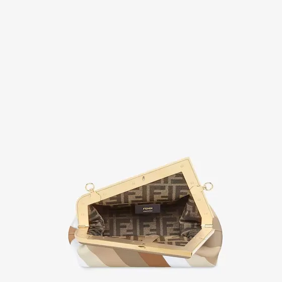 Fendi First Small Multicolored inlaid leather bag