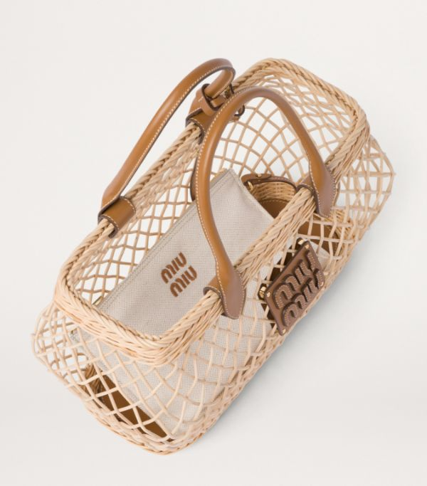 Woven Raffia Tote Bag