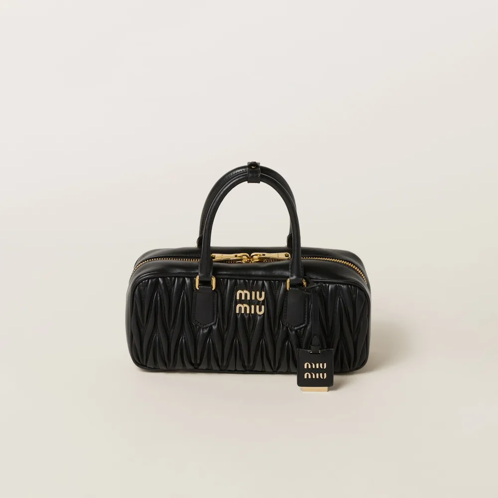 Arcadie matelassé nappa leather bag 27cm