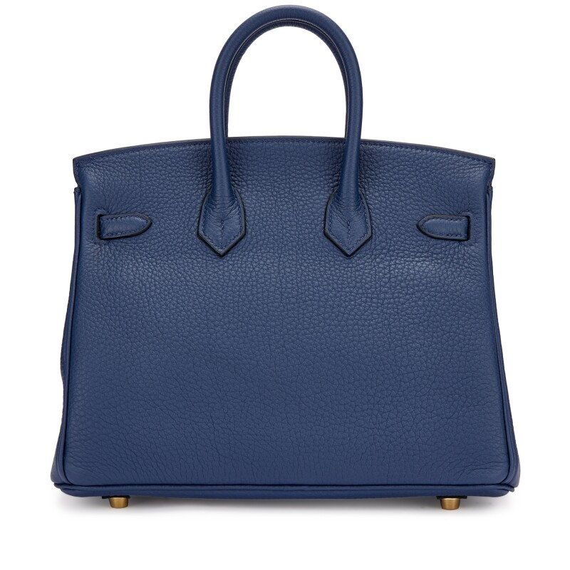 Bleu Navy Clemence Birkin 25 Gold Hardware