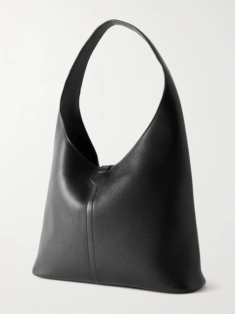 North-South medium embellished textured-leather tote