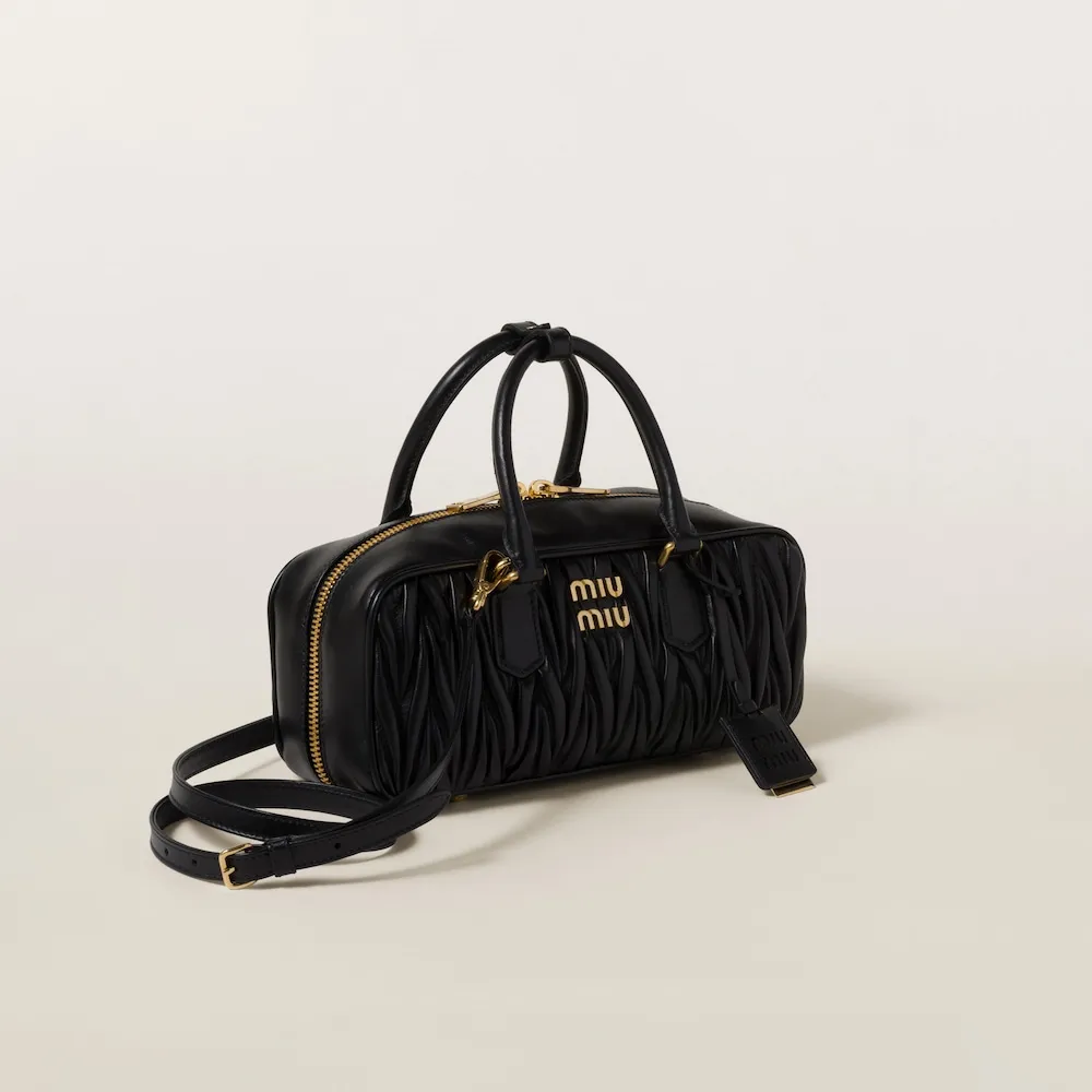 Arcadie matelassé nappa leather bag 27cm