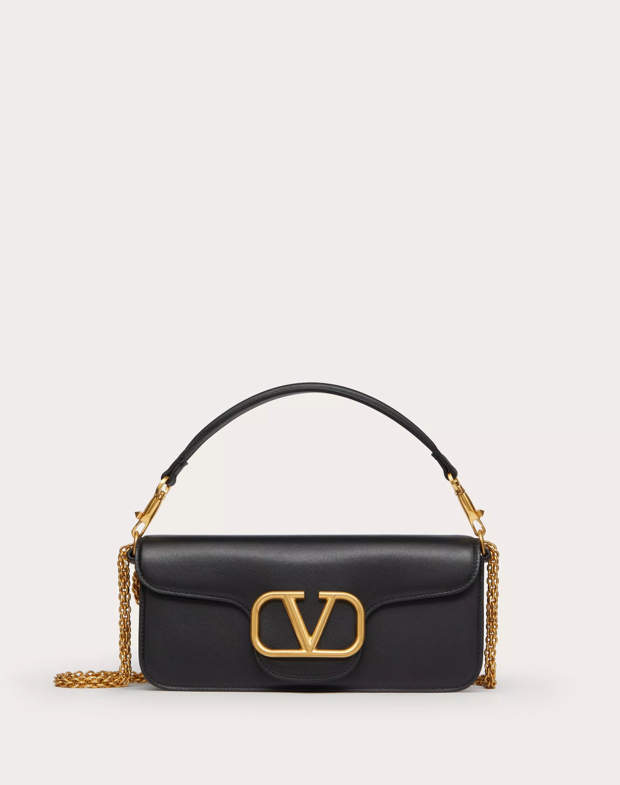 VALENTINO GARAVANI LOCÒ CALFSKIN SHOULDER BAG