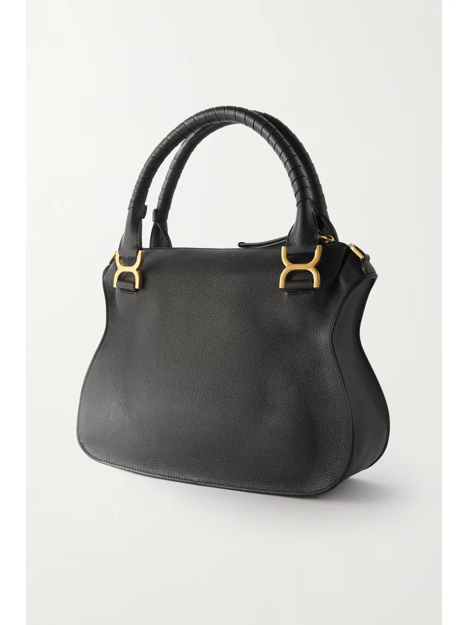 Marcie medium textured-leather shoulder bag