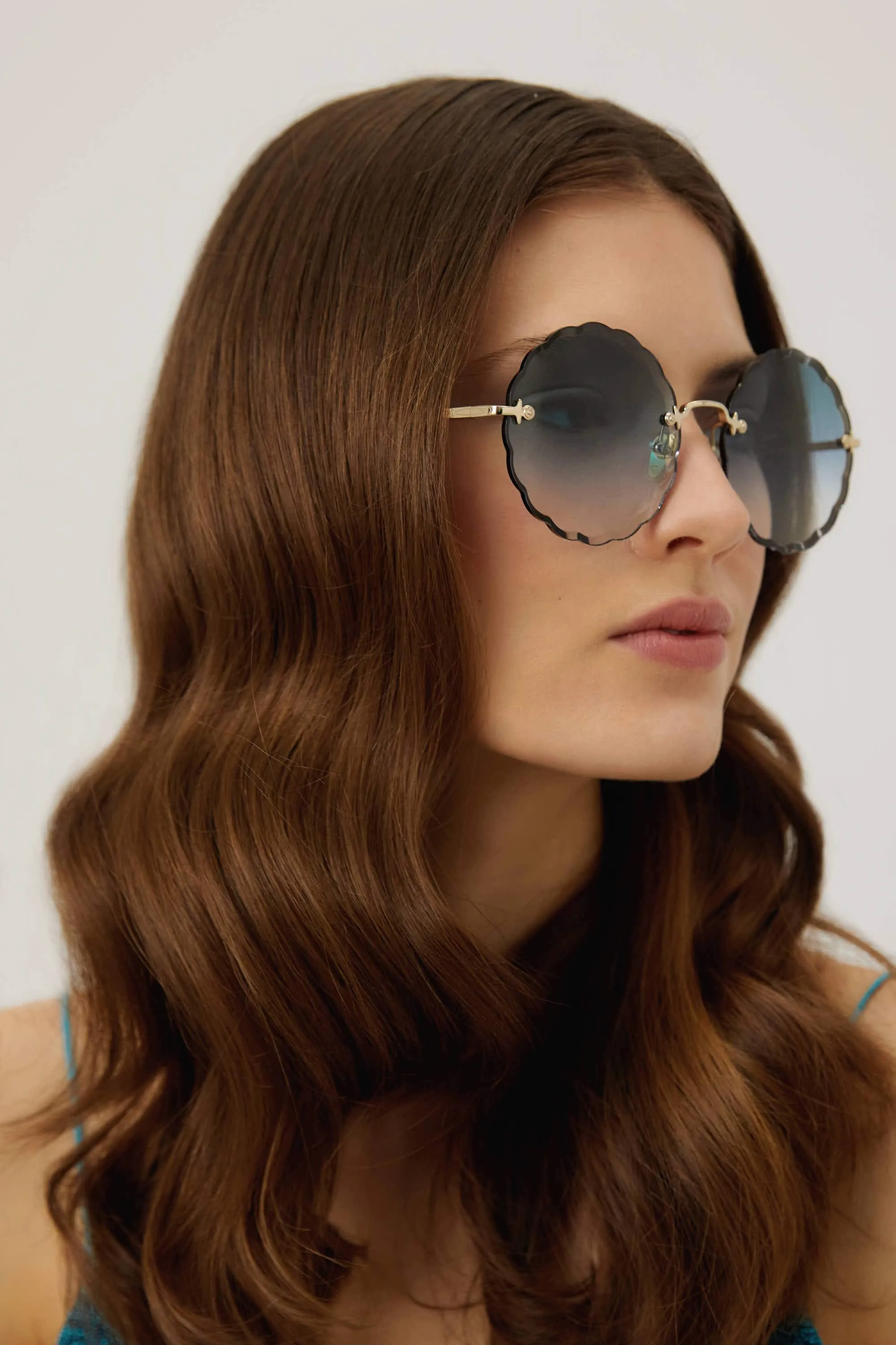 Chloe rosie blue femenine sunglasses