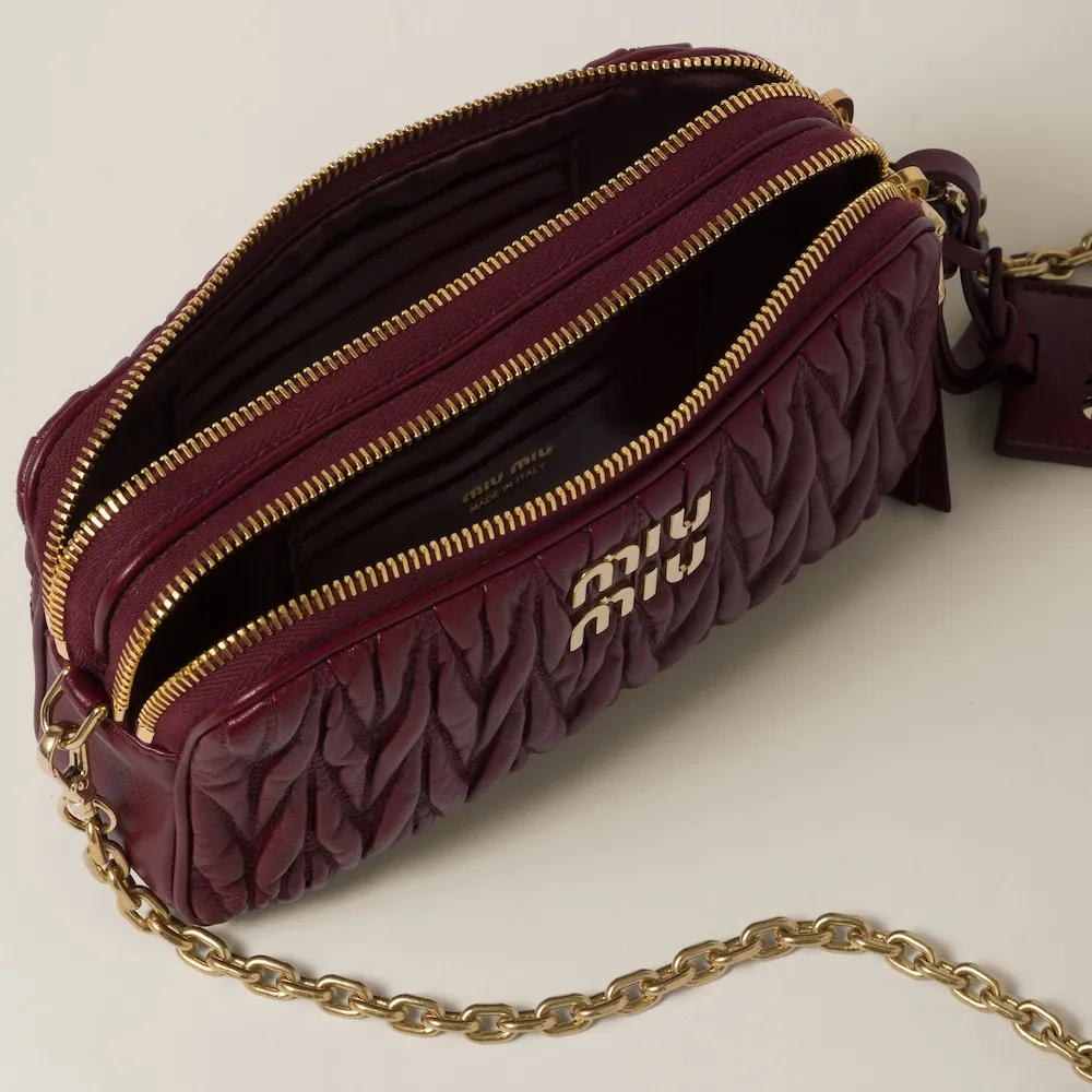 Matelassé nappa leather mini-bag 18cm