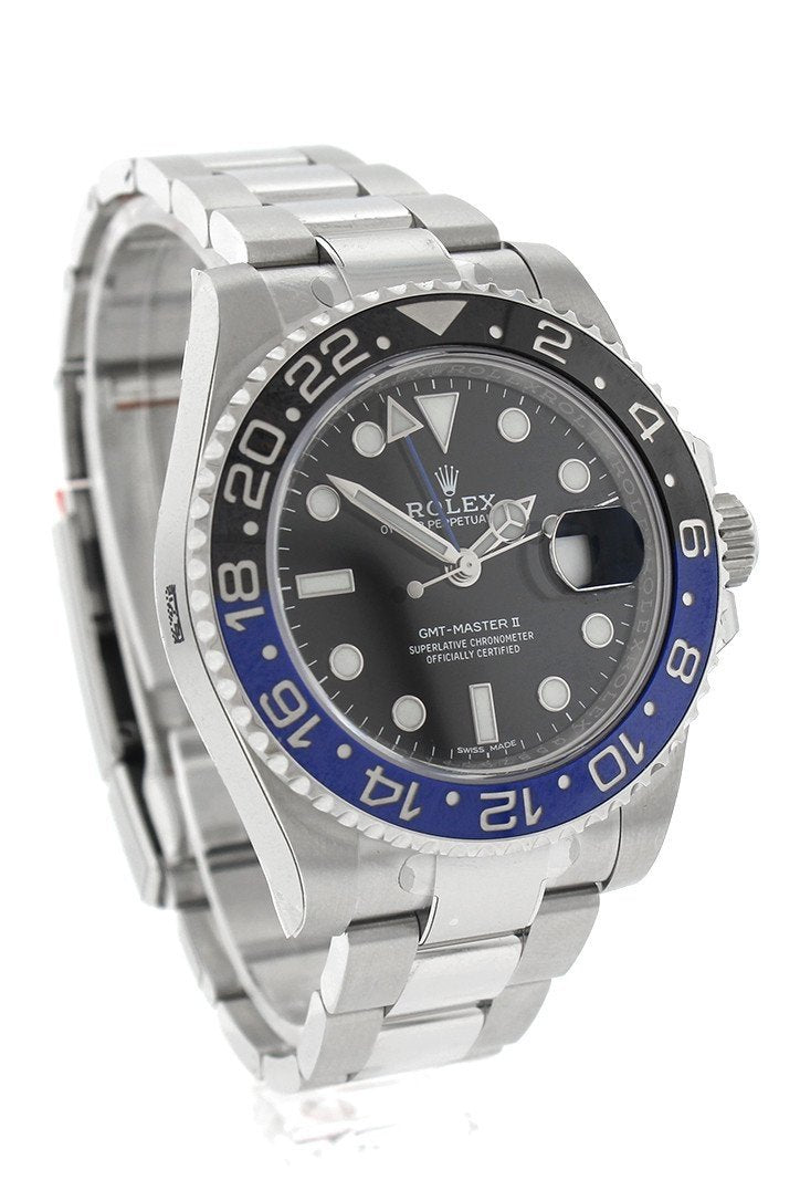 GMT-Master II Batman 40 Black Dial Steel Men's Watch 116710BLNR 116710