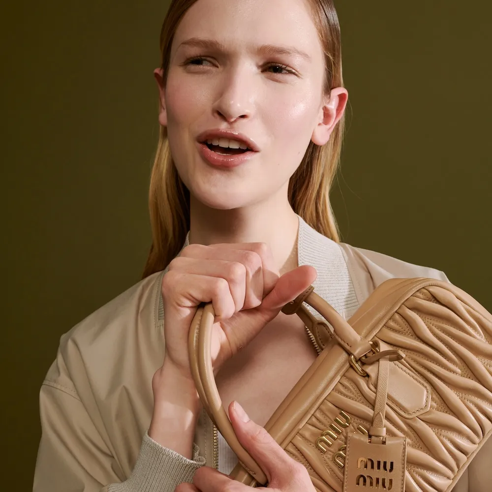 Arcadie matelassé nappa leather bag 27cm