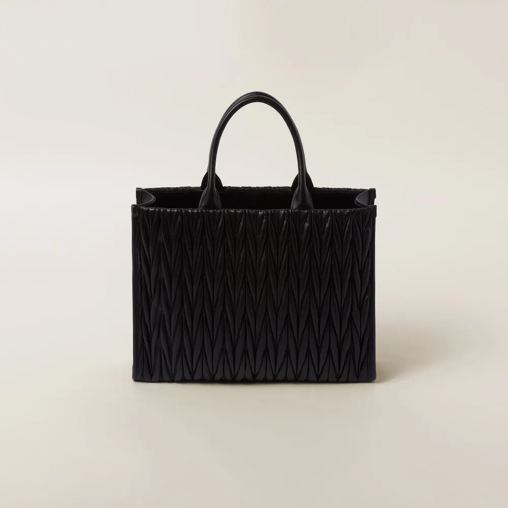 Matelassé nappa leather tote 35cm