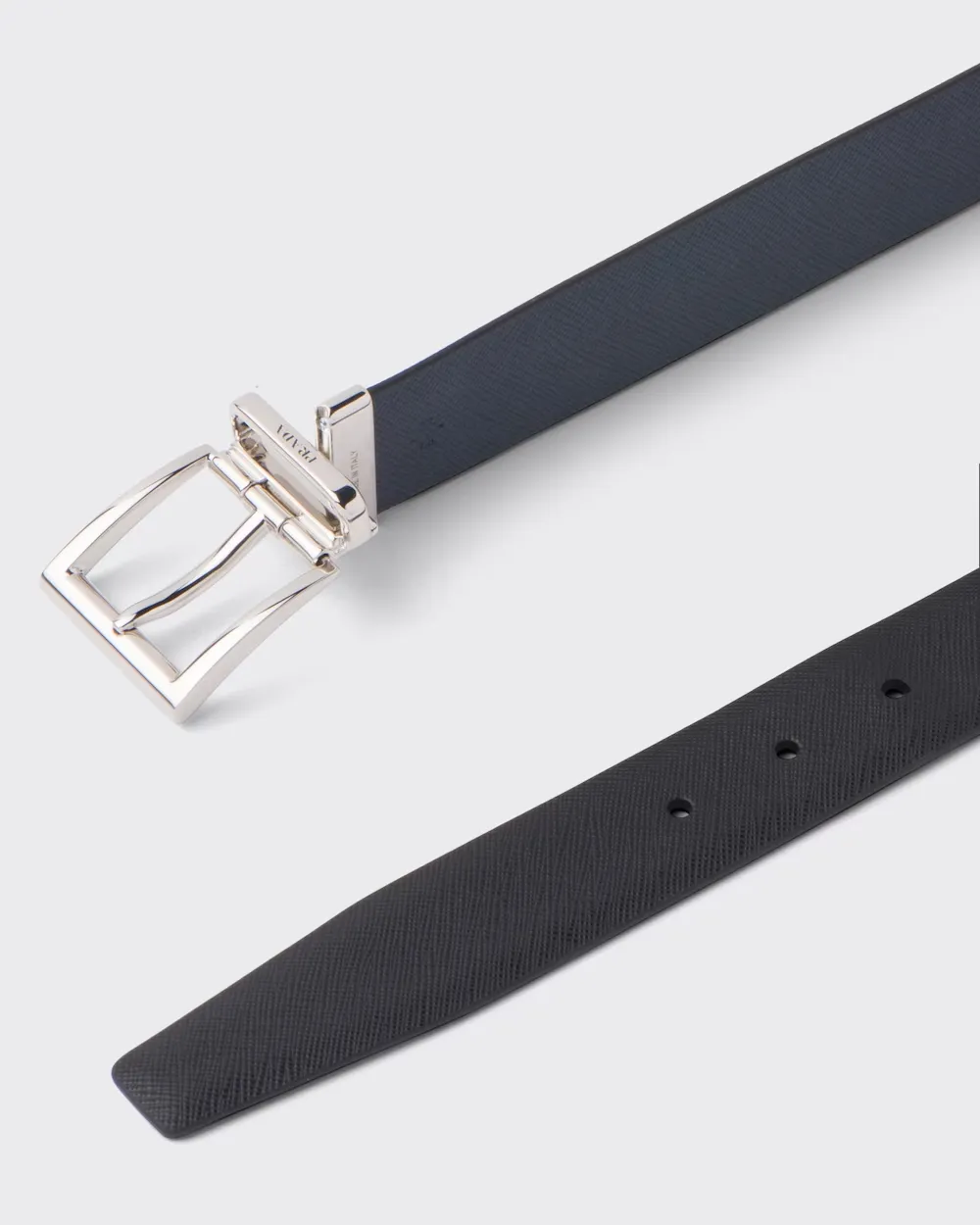 Saffiano Leather Reversible Belt
