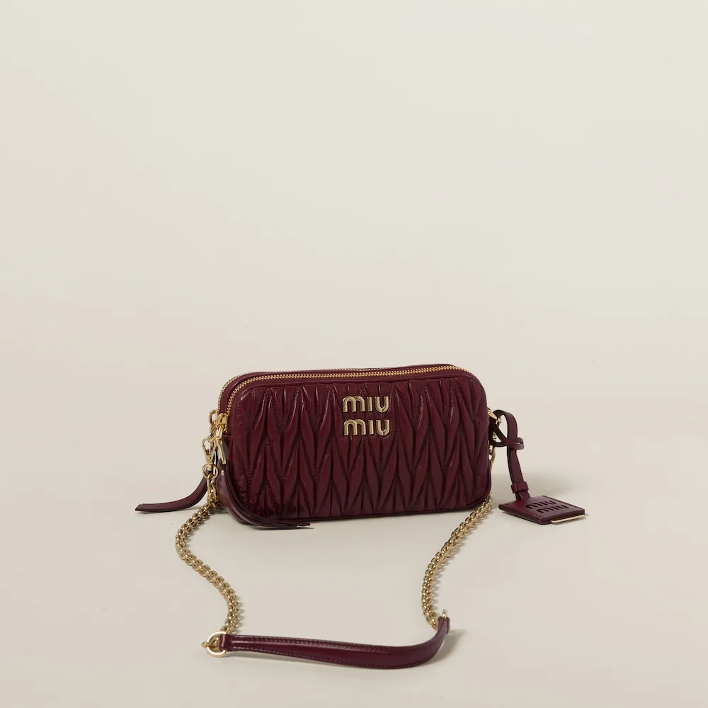 Matelassé nappa leather mini-bag 18cm