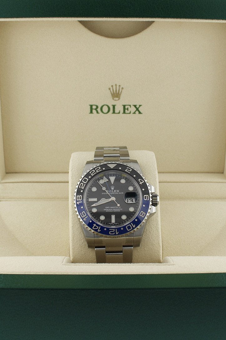 GMT-Master II Batman 40 Black Dial Steel Men's Watch 116710BLNR 116710