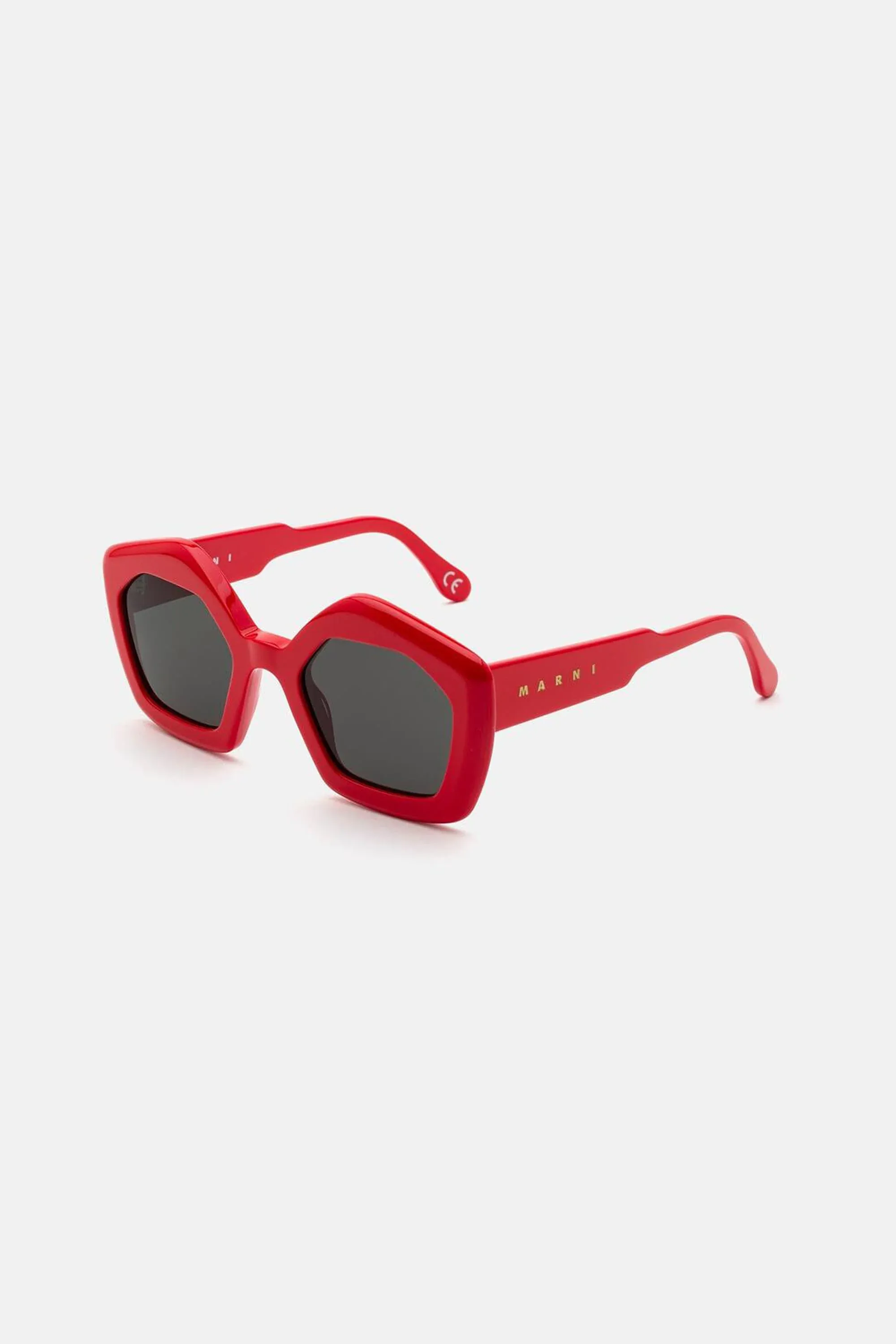 Marni hexagonal red sunglasses