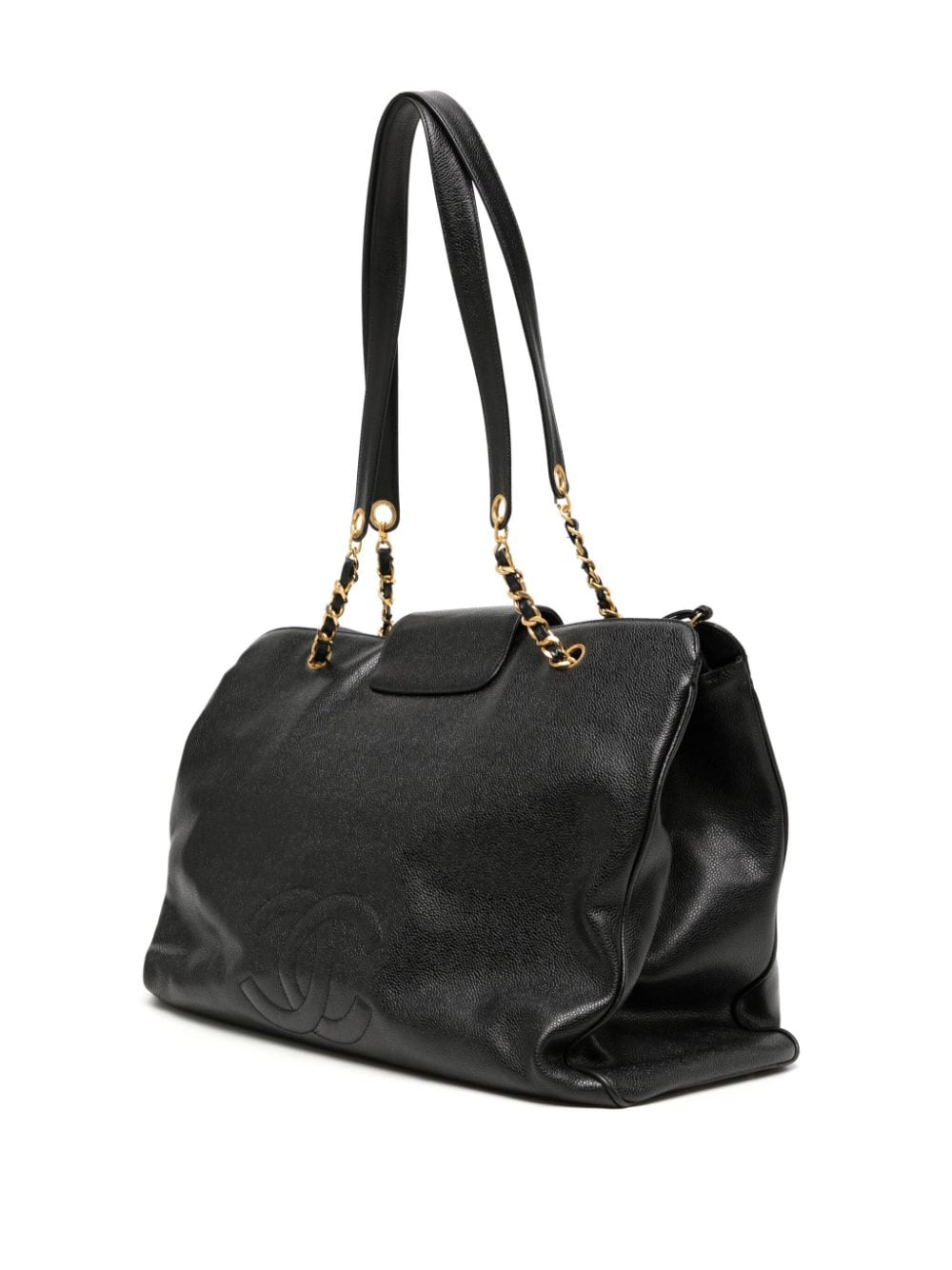 Supermodel leather tote bag