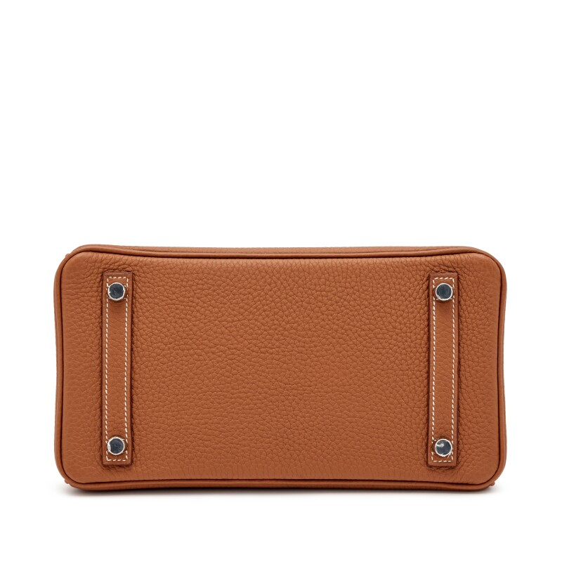 Gold Togo Birkin 25 Palladium Hardware