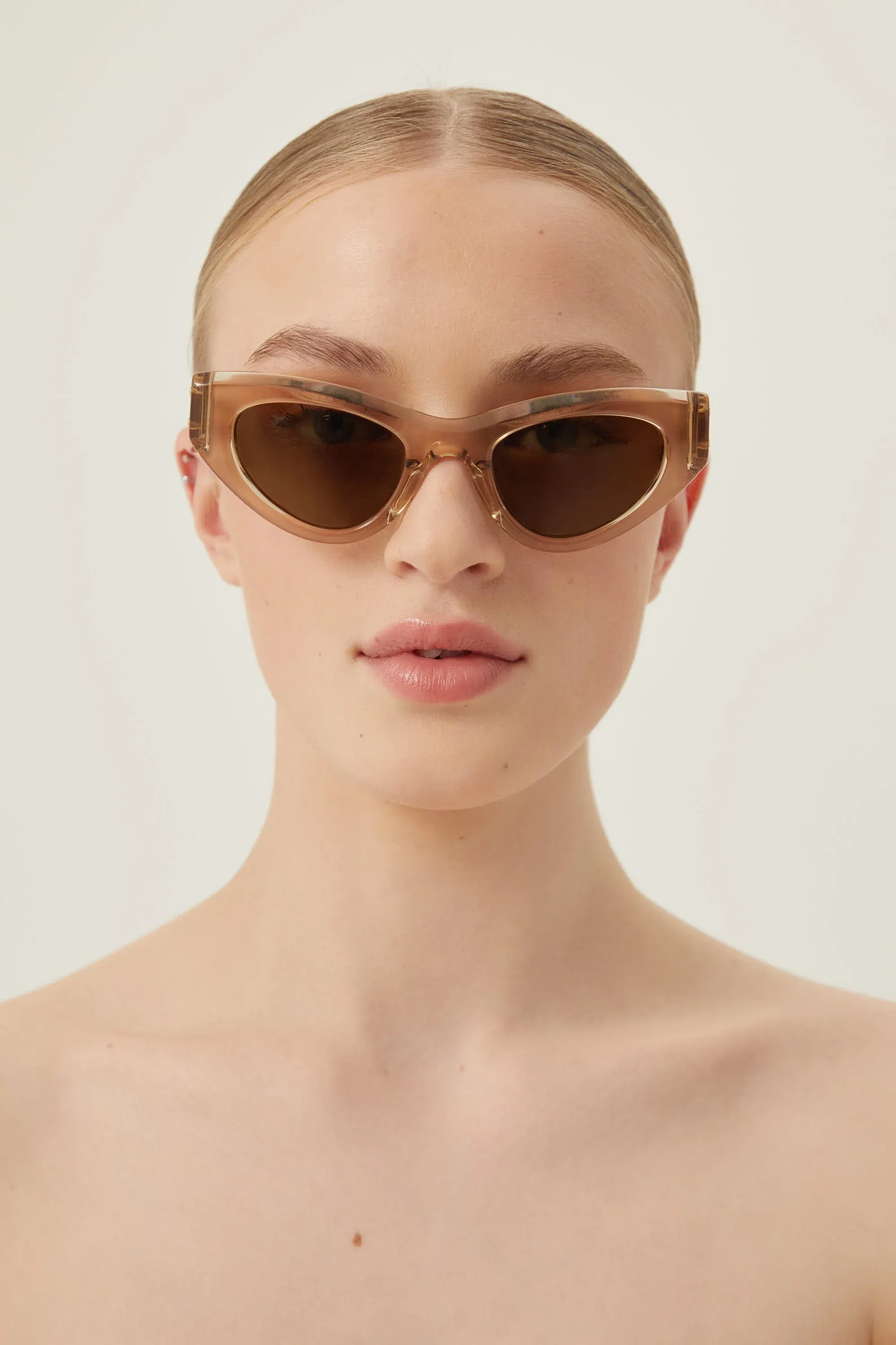 Bottega Veneta gold cat eye sunglasses