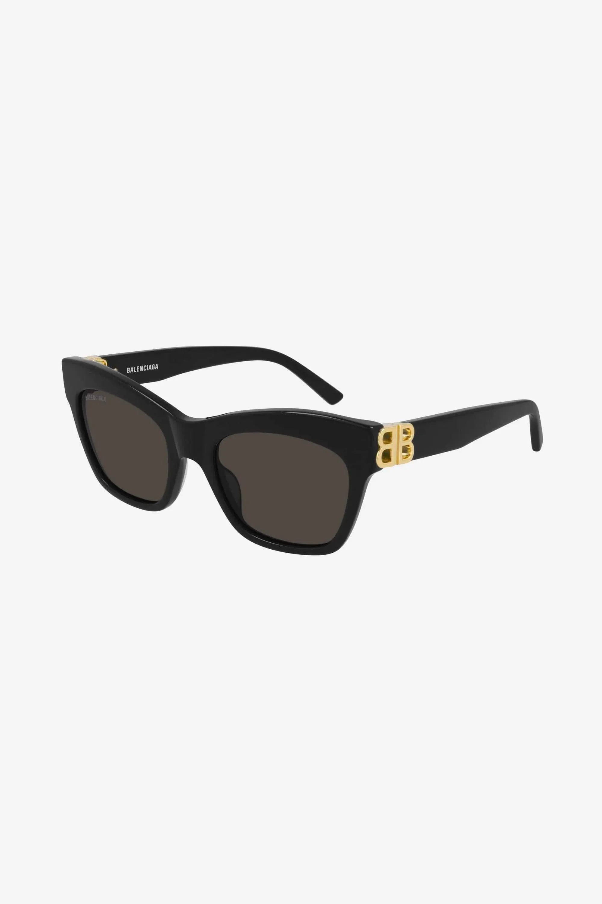 Balenciaga cat-eye femenine black sunglasses with BB folding