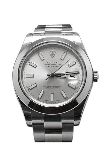 Datejust II 41 Silver Dial Steel Men's Watch 116300