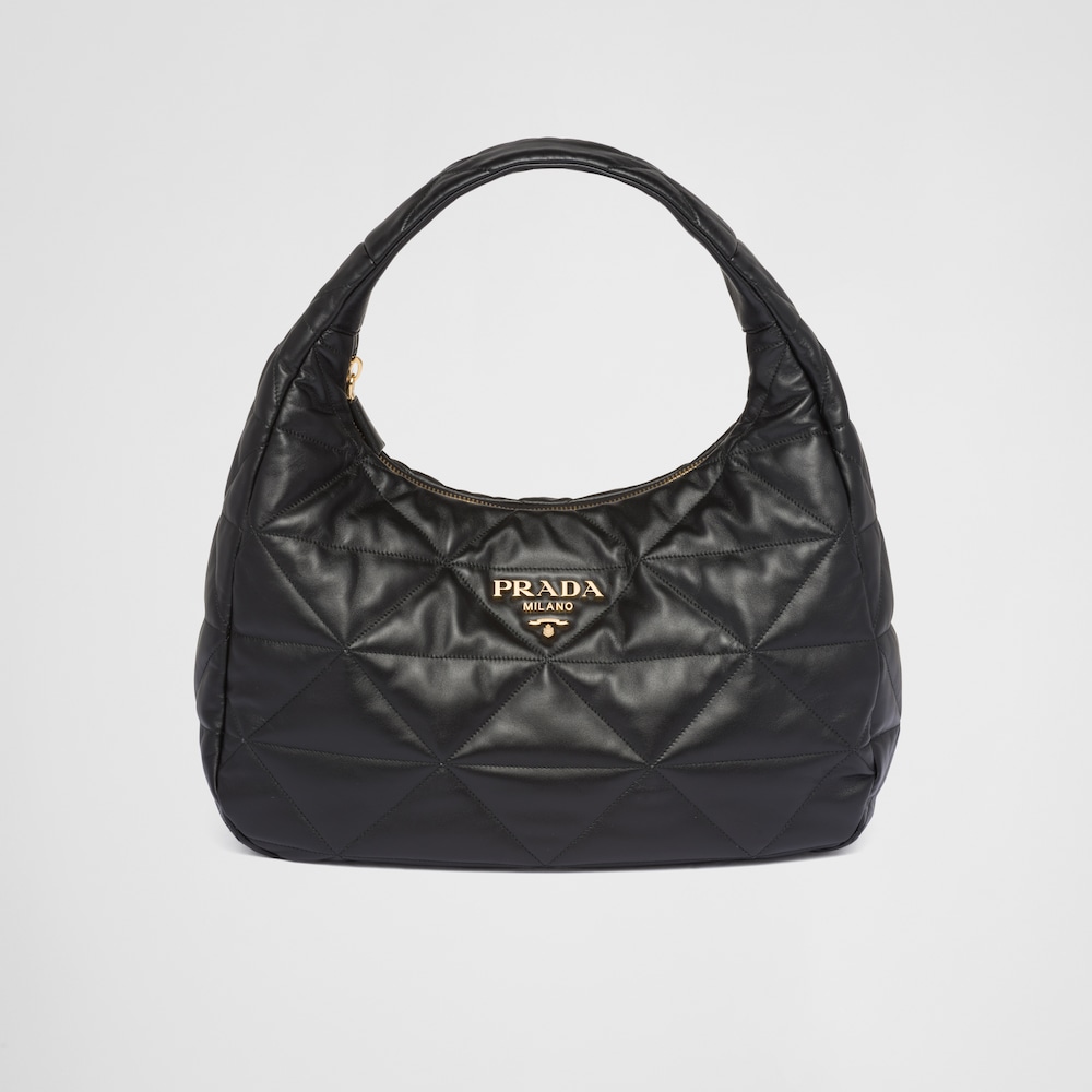 Prada Large, topstitched nappa-leather bag