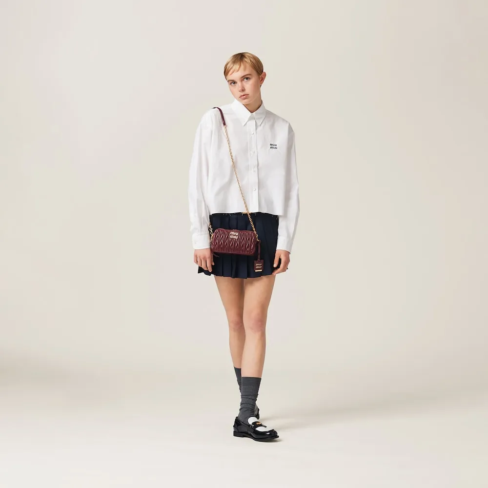 Matelassé nappa leather mini-bag 18cm