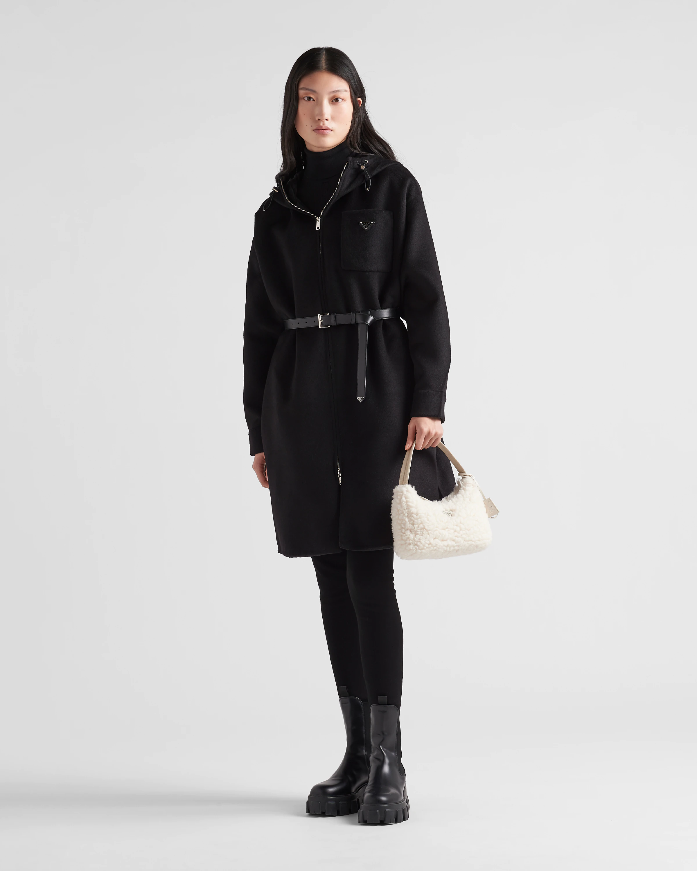 Re-Edition 2000 wool and cashmere mini-bag - Natural