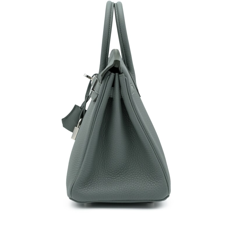 Vert Amande Togo Birkin 25 Palladium Hardware