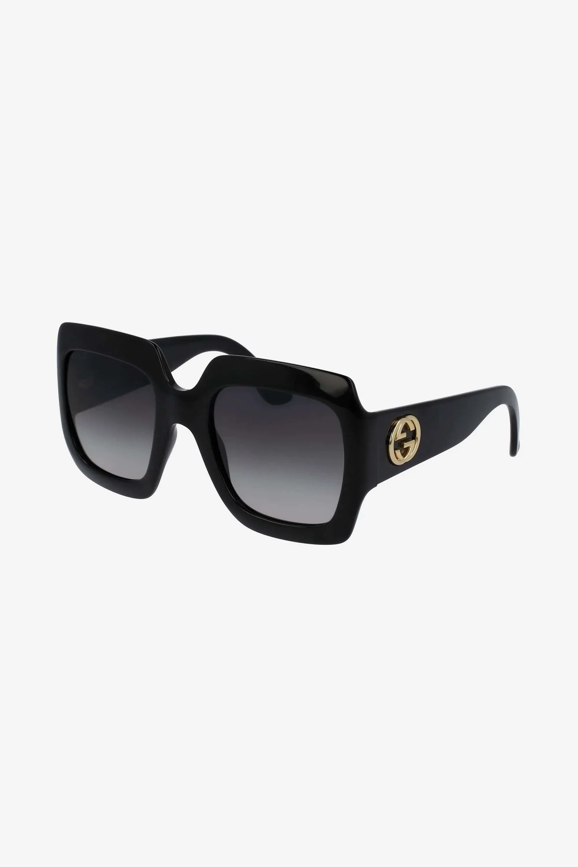 Gucci oversized femenine squared black sunglasses