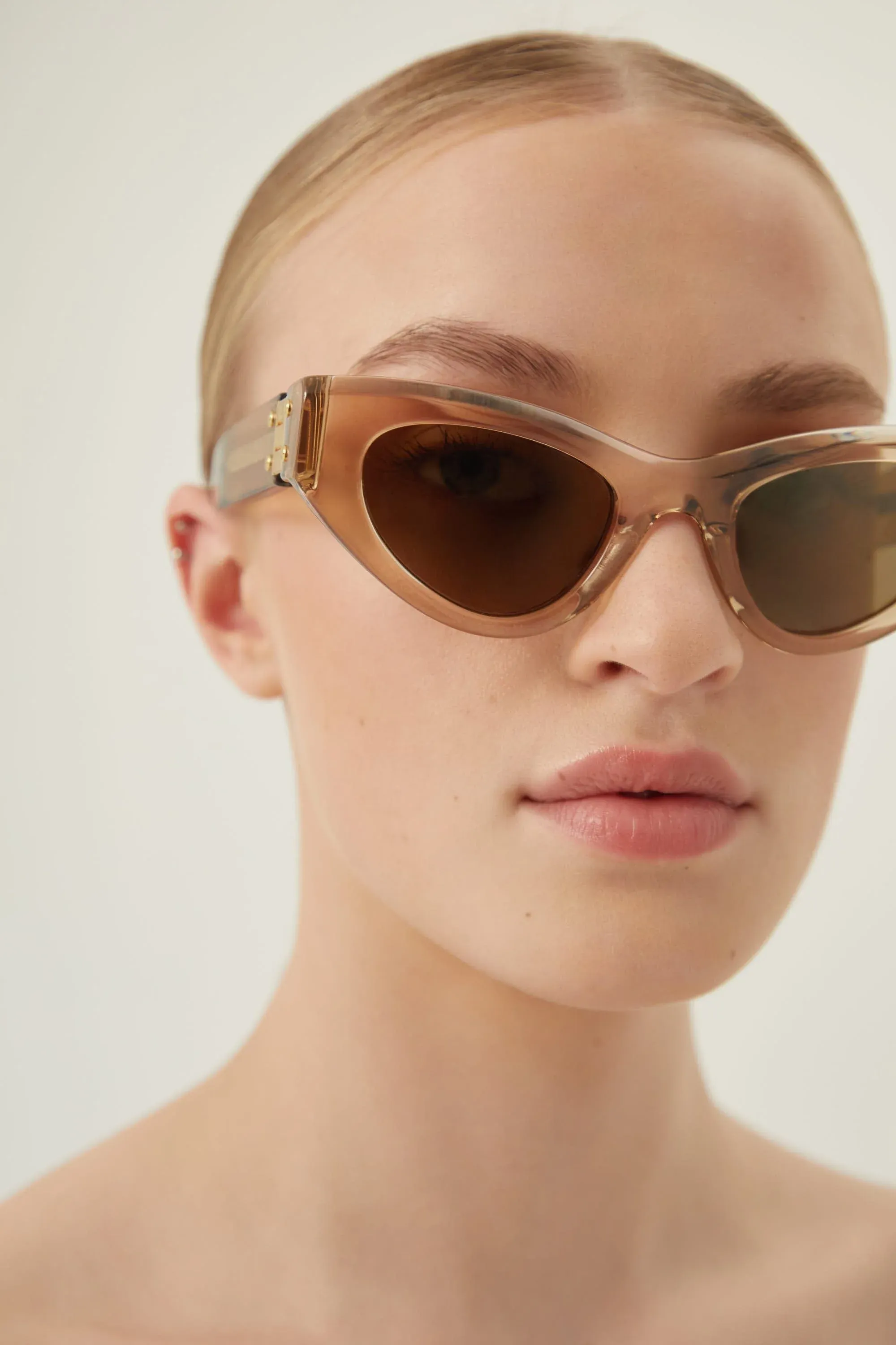 Bottega Veneta gold cat eye sunglasses