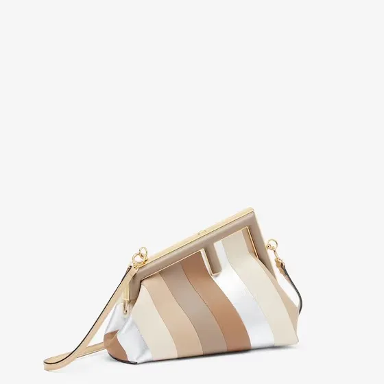 Fendi First Small Multicolored inlaid leather bag