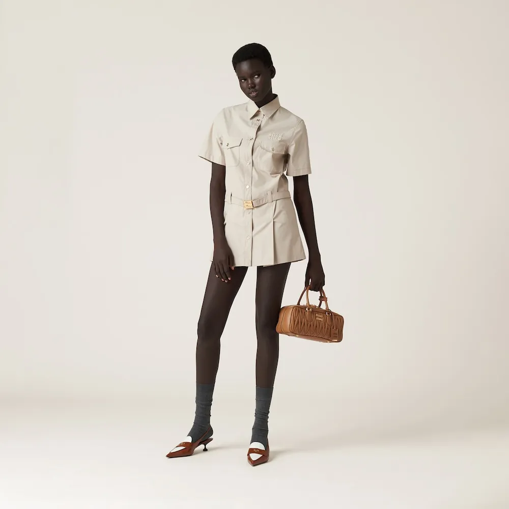 Arcadie matelassé nappa leather bag 27cm