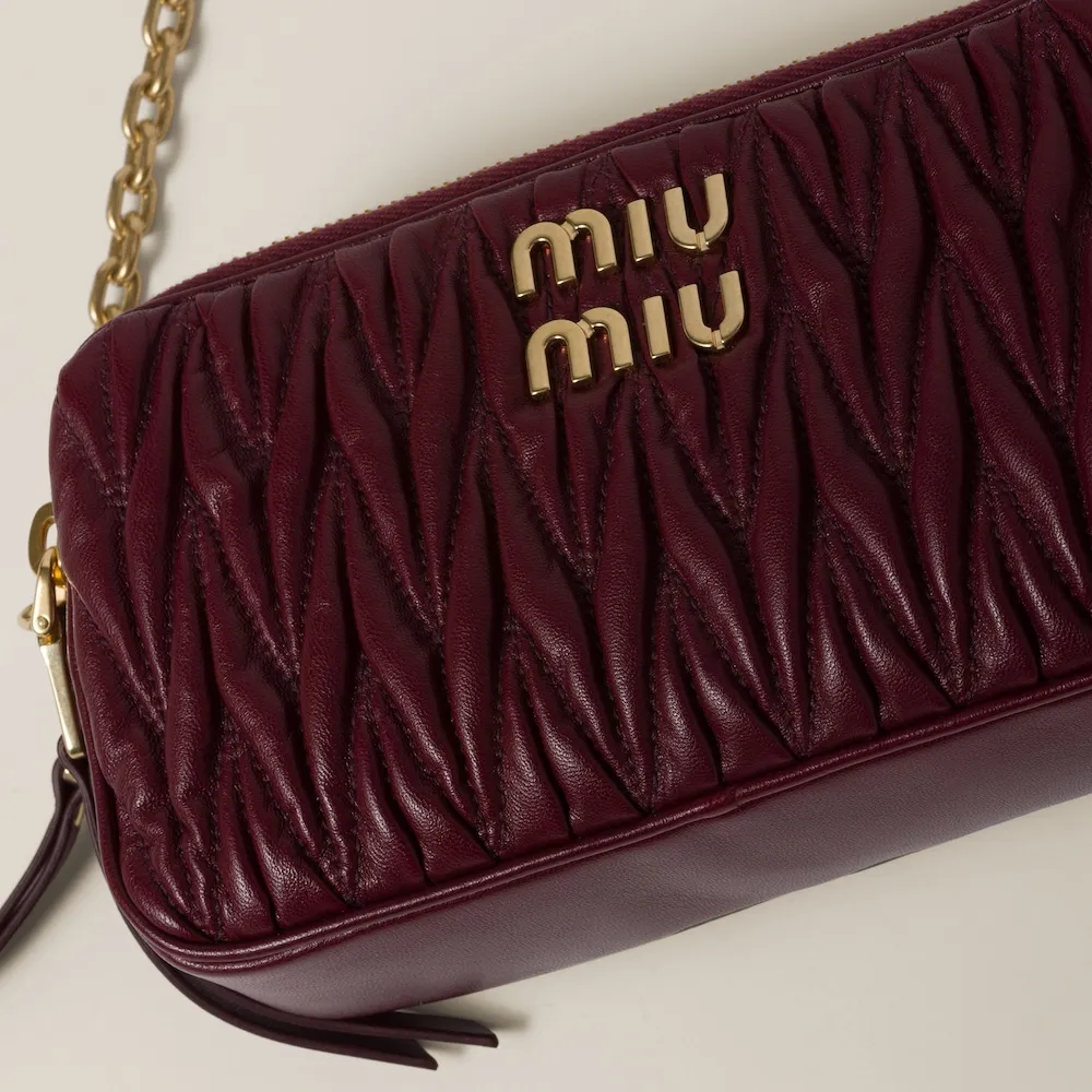 Matelassé nappa leather mini-bag 18cm