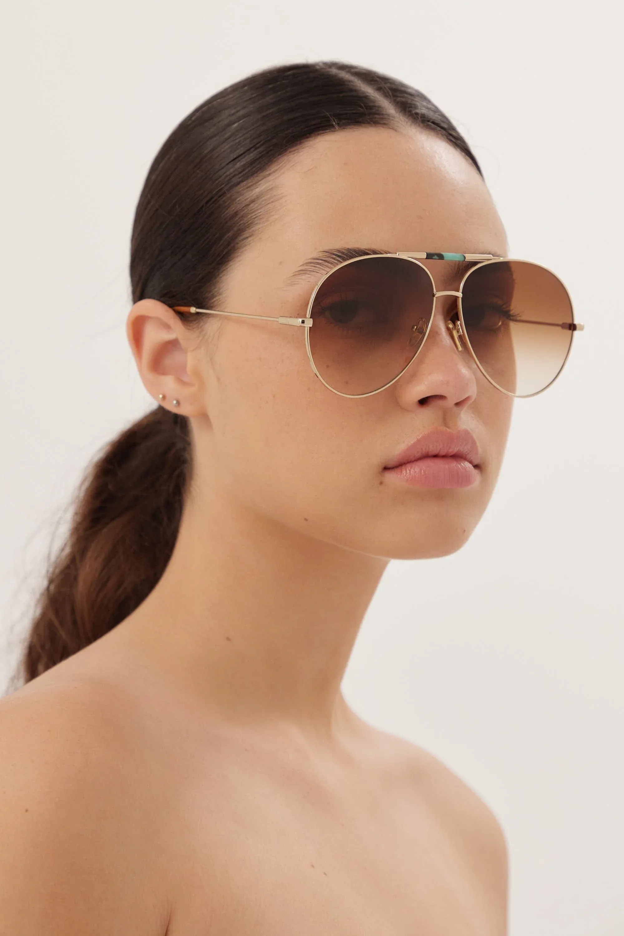 Chloé metal brown sunglasses