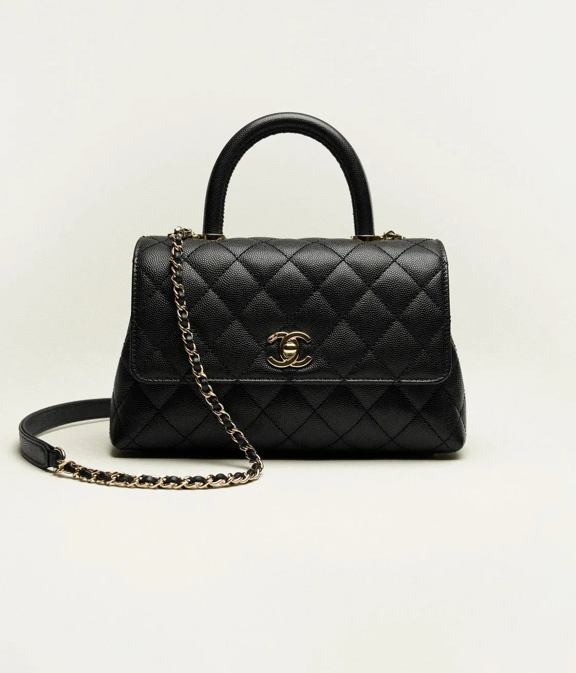 CHANEL FLAP BAG WITH TOP HANDLE