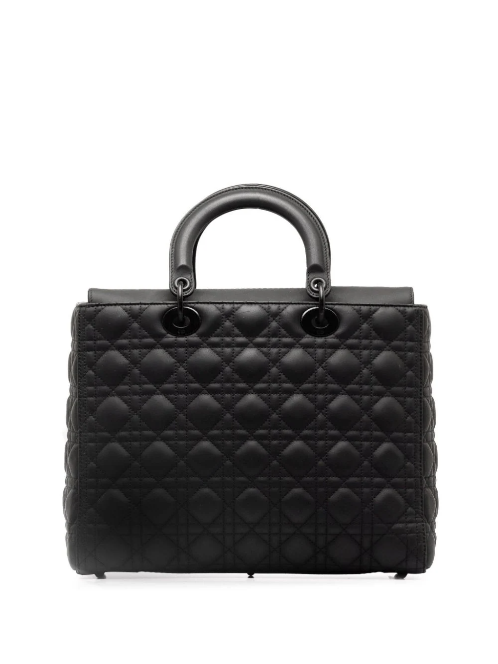 Large Cannage Ultra Matte Lady Dior satchel