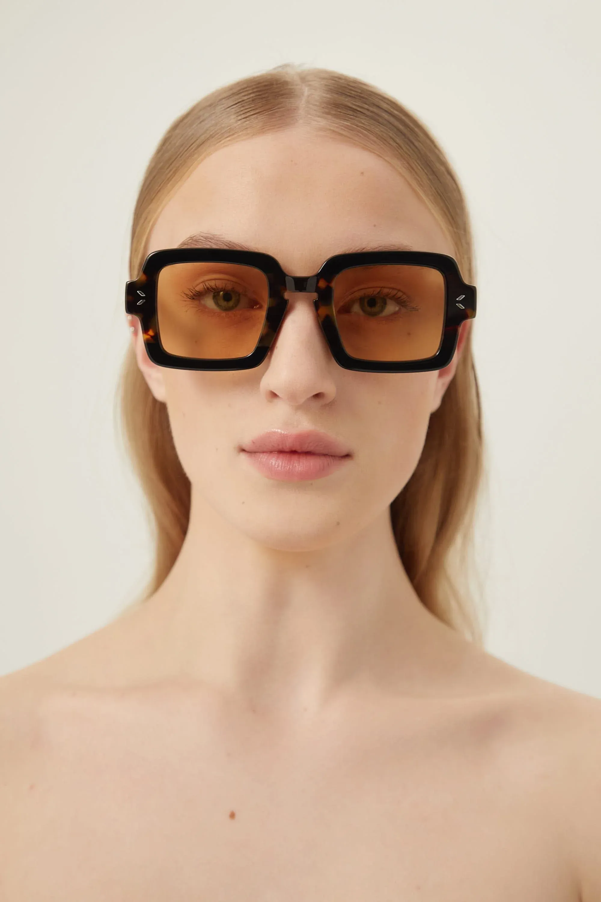 MCQ havana squared geometrical sunglasses