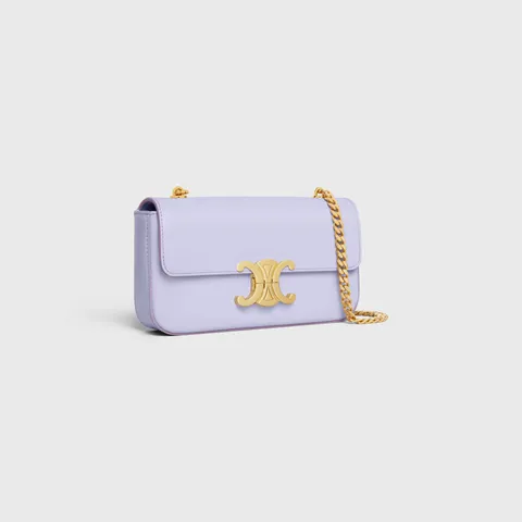 CHAIN SHOULDER BAG TRIOMPHE IN SHINY CALFSKIN