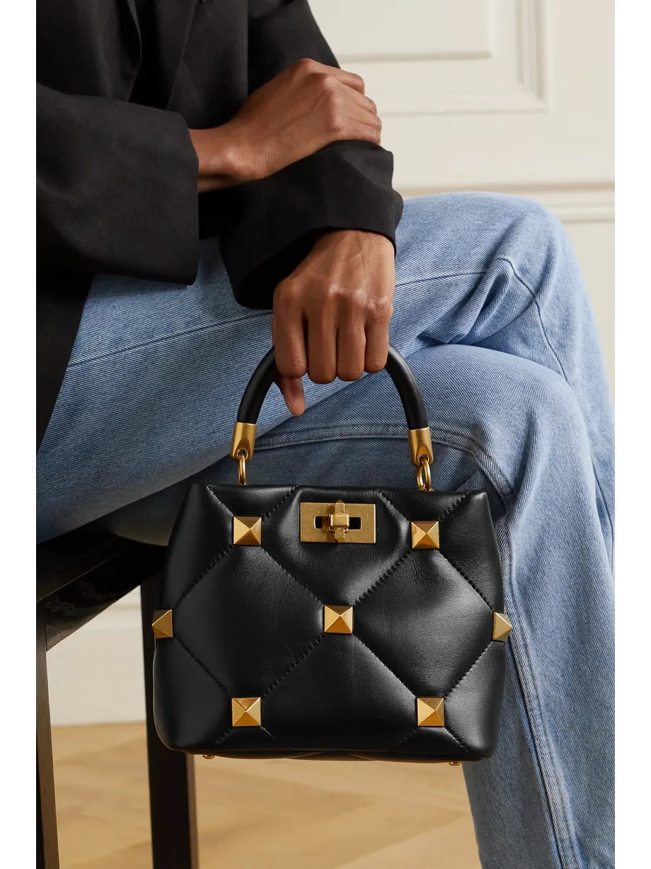 Valentino Garavani Roman Stud small quilted leather tote