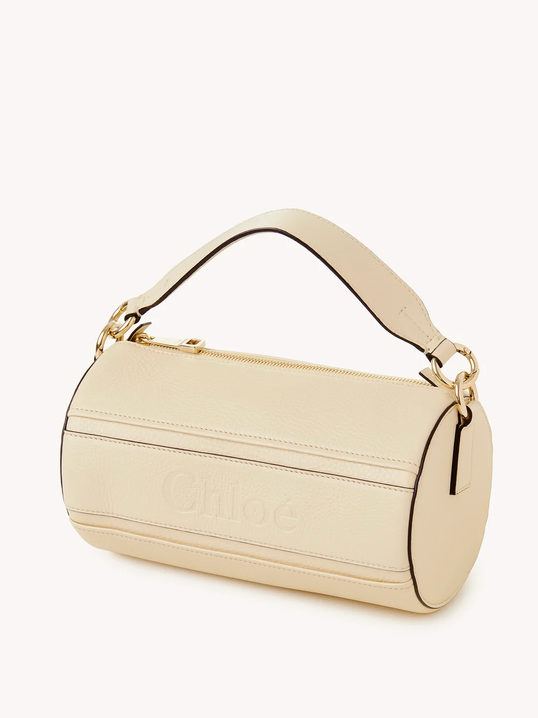 WOODY TUBE SHOULDER BAG IN GRAINED LEATHER