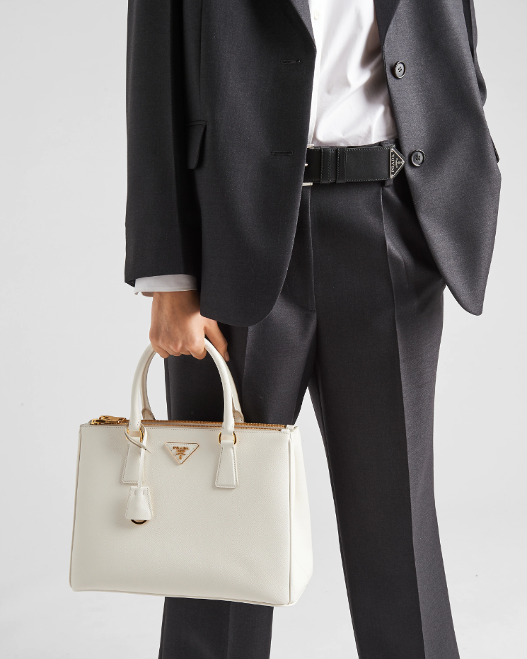 Prada Large Galleria Saffiano leather bag - White
